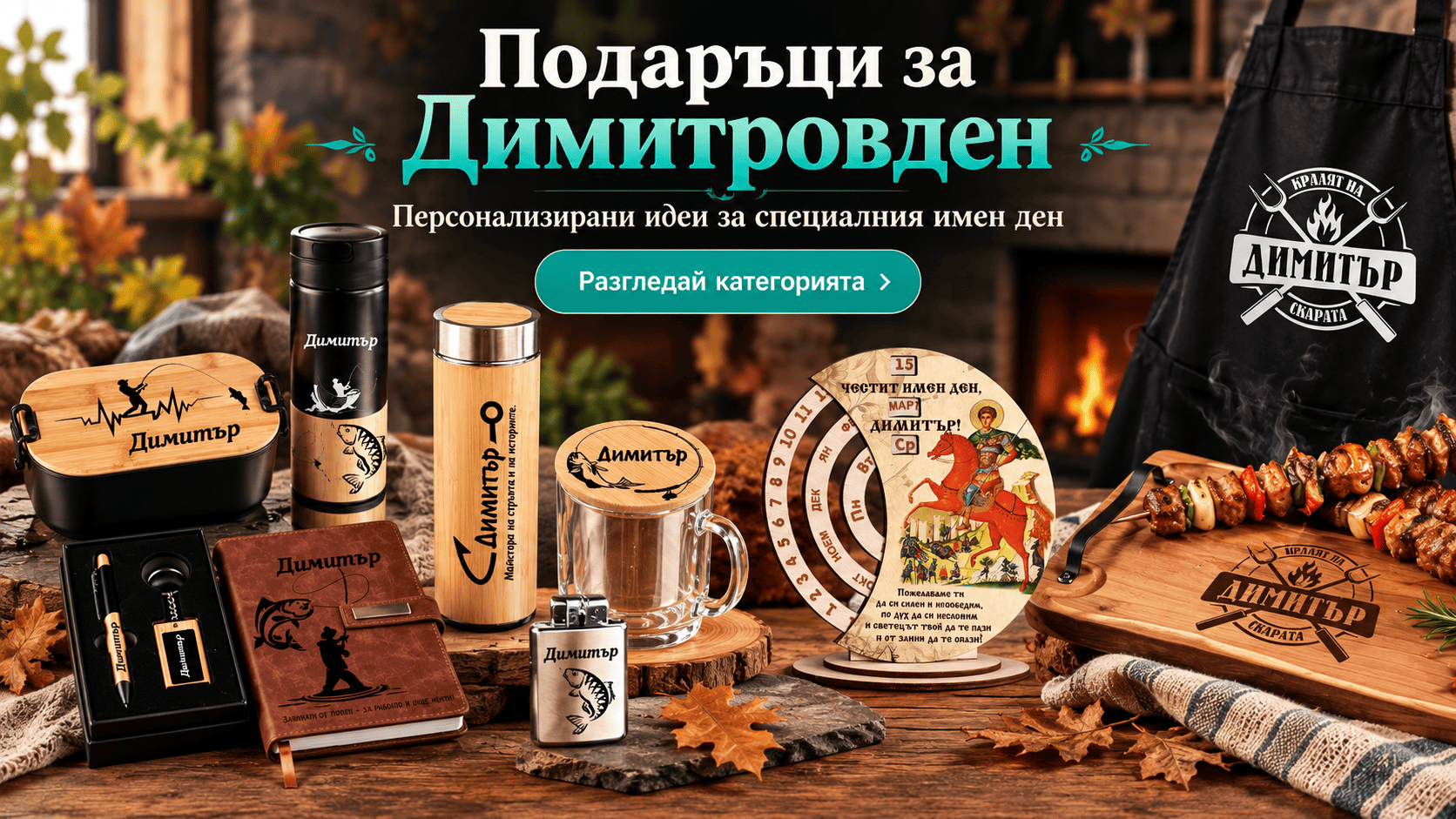 Подаръци за Димитровден с персонализация